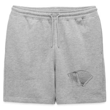 Accordéon pur - Short de survêtement homme premium - gris chiné - Devant - AI Model Male 178 light (178cm)