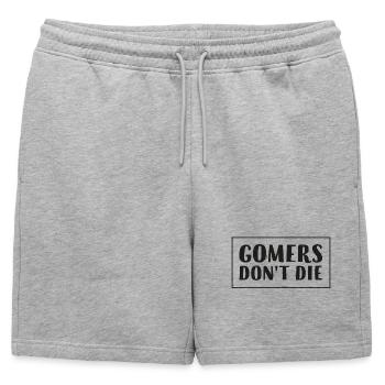 Gomers don't die - Mens' Premium Organic Sweatshorts - heather grey - Front - AI Model Male 178 light (178cm)
