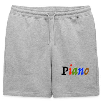 piano - Short de survêtement homme premium - gris chiné - Devant - AI Model Male 178 light (178cm)