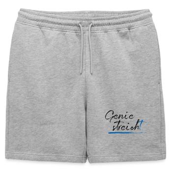 Coup de génie - coups de génie - peintre (noir / bleu) - Short de survêtement homme premium - gris chiné - Devant - AI Model Male 178 light (178cm)
