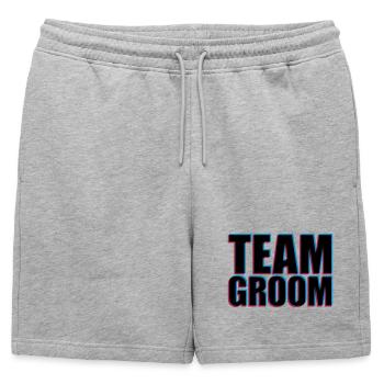 L'équipe Groom 3D - Short de survêtement homme premium - gris chiné - Devant - AI Model Male 178 light (178cm)