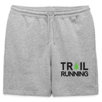 Course de sentier - Short de survêtement homme premium - gris chiné - Devant - AI Model Male 178 light (178cm)