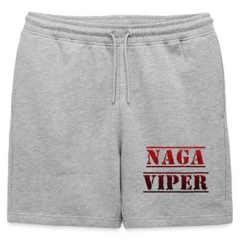 Naga Viper, Hot Chili avec beaucoup de Scoville - Short de survêtement homme premium - gris chiné - Devant - AI Model Male 178 light (178cm)