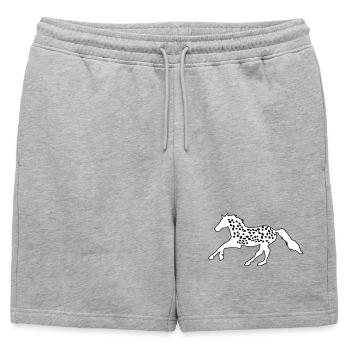 Knabstrupper, Appaloosa, Noriker, Tigerschecke - Short de survêtement homme premium - gris chiné - Devant - AI Model Male 178 light (178cm)