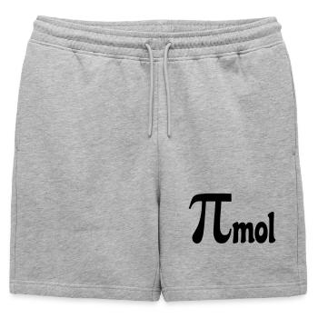 Pi mole pour les mathématiciens, les nerds chimie nombre # - Short de survêtement homme premium - gris chiné - Devant - AI Model Male 178 light (178cm)