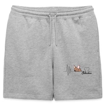 chihuahua - Short de survêtement homme premium - gris chiné - Devant - AI Model Male 178 light (178cm)