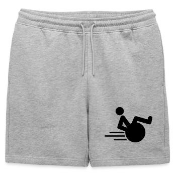 Wheelie avec fauteuil roulant représente l’agilité * - Short de survêtement homme premium - gris chiné - Devant - AI Model Male 178 light (178cm)