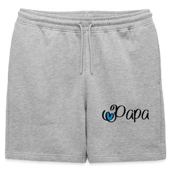 Papa - Short de survêtement homme premium - gris chiné - Devant - AI Model Male 178 light (178cm)