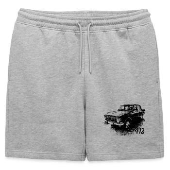 moskvitch 412 - Short de survêtement homme premium - gris chiné - Devant - AI Model Male 178 light (178cm)