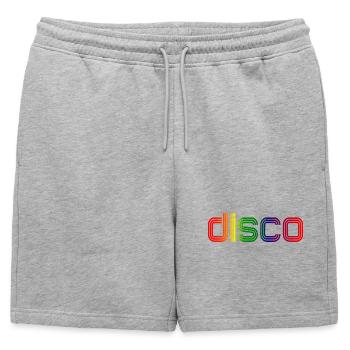 Disco Spectre Neon Rétro - Short de survêtement homme premium - gris chiné - Devant - AI Model Male 178 light (178cm)