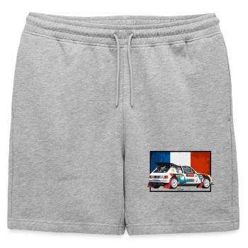 205 Édition Swycar - Short de survêtement homme premium - gris chiné - Devant - AI Model Male 178 light (178cm)