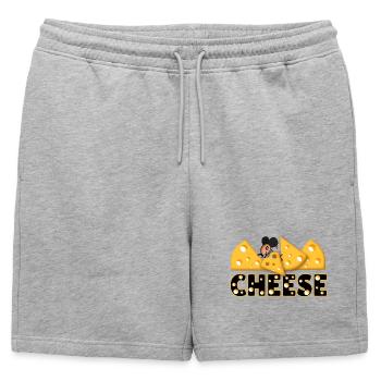 Fromage - Short de survêtement homme premium - gris chiné - Devant - AI Model Male 178 light (178cm)