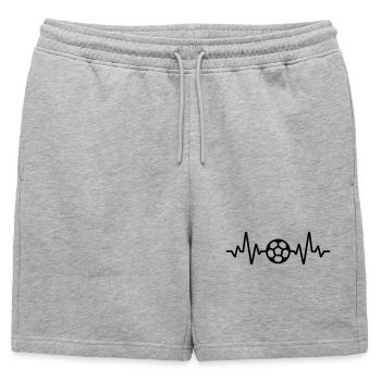 Football - Short de survêtement homme premium - gris chiné - Devant - AI Model Male 178 light (178cm)