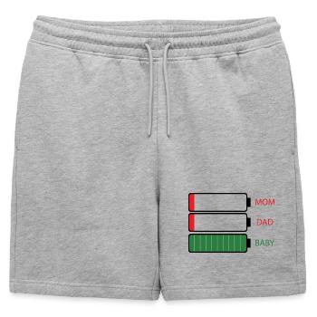 Energie parent - Short de survêtement homme premium - gris chiné - Devant - AI Model Male 178 light (178cm)