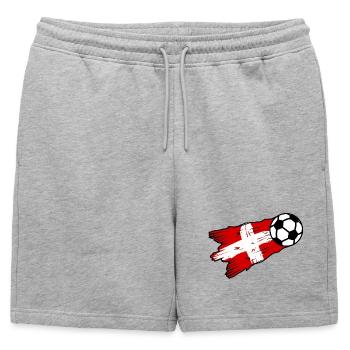 Football suisse - Short de survêtement homme premium - gris chiné - Devant - AI Model Male 178 light (178cm)