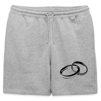 Alliances Bagues de mariage Bagues de mariage - Short de survêtement homme premium - gris chiné - Devant - AI Model Male 178 light (178cm)