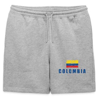 Colombie - Short de survêtement homme premium - gris chiné - Devant - AI Model Male 178 light (178cm)