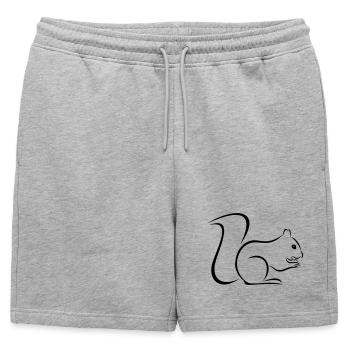 Écureuils - Short de survêtement homme premium - gris chiné - Devant - AI Model Male 178 light (178cm)