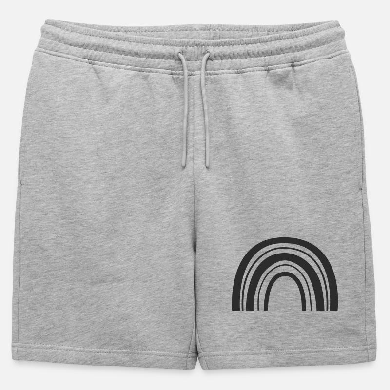 Regenbogen - Männer Premium Organic Sweatshorts - Grau meliert