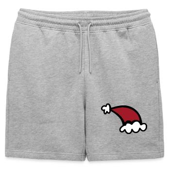 Christmas - Mens' Premium Organic Sweatshorts - heather grey - Front - AI Model Male 178 light (178cm)