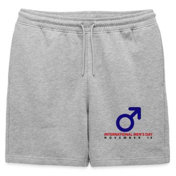 Journée internationale des hommes - Short de survêtement homme premium - gris chiné - Devant - AI Model Male 178 light (178cm)