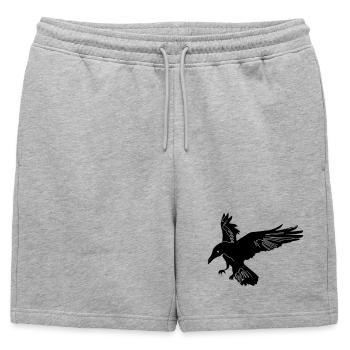 Rabe Hugin - Männer Premium Organic Sweatshorts - Grau meliert - Vorne - AI Model Male 178 light (178cm)