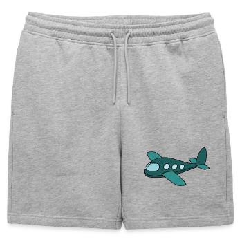 Avion - Short de survêtement homme premium - gris chiné - Devant - AI Model Male 178 light (178cm)