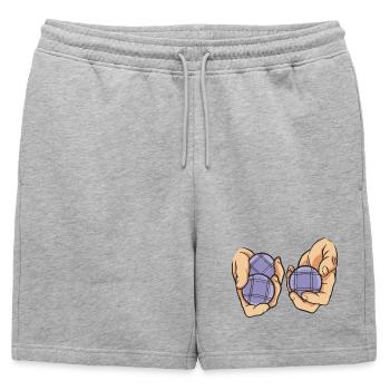 Boules de boule pour Bouler Boules Boulekugel - Short de survêtement homme premium - gris chiné - Devant - AI Model Male 178 light (178cm)