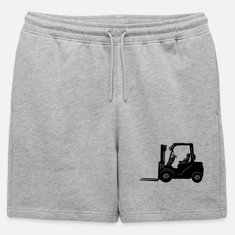 Gabelstapler Gabelstapler, Griff, Gabelstapler - Männer Premium Organic Sweatshorts - Grau meliert