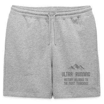Ultra RunningVictory Belongs to the Most Tenacious - Mens' Premium Organic Sweatshorts - heather grey - Front - AI Model Male 178 light (178cm)