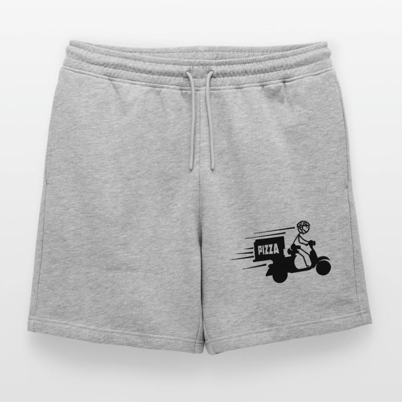 Rollerpaket oder Pizzatext PIZZA Männer Premium Organic Sweatshorts