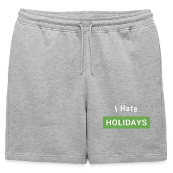 I hate holidays - Short de survêtement homme premium - gris chiné - Devant - AI Model Male 178 light (178cm)