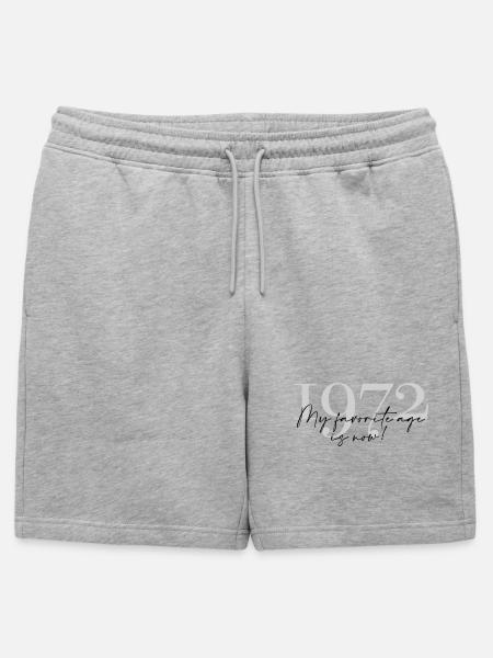 Millésime Année 1972 Script - Short de survêtement homme premium - gris chiné