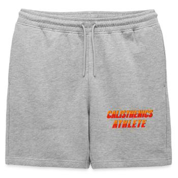 Athlète de calisténie – Art de la force - Short de survêtement homme premium - gris chiné - Devant - AI Model Male 178 light (178cm)