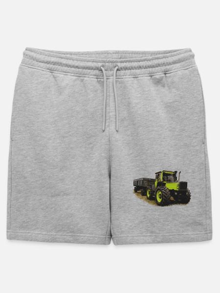 MB trac 1600 turbo with trailer - Mens' Premium Organic Sweatshorts - heather grey