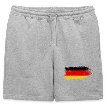 Coup de pinceau Drapeau allemand - Short de survêtement homme premium - gris chiné - Devant - AI Model Male 178 light (178cm)