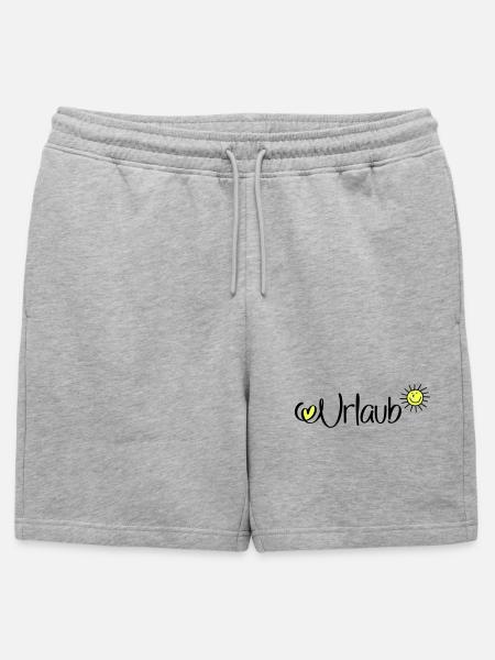 Urlaub in der Sonne - Männer Premium Organic Sweatshorts - Grau meliert