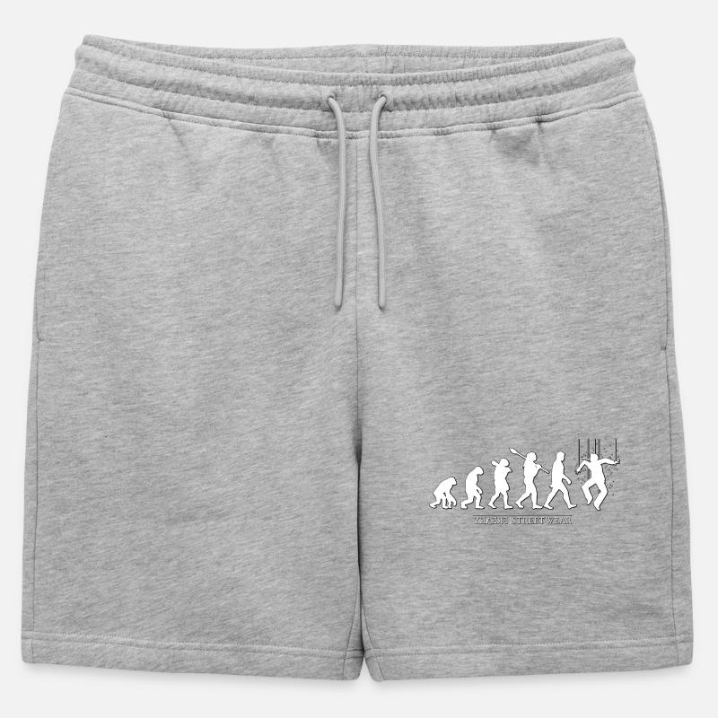 Evolution - Männer Premium Organic Sweatshorts - Grau meliert