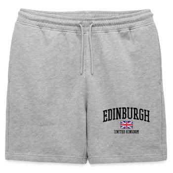 Édimbourg Écosse Royaume-Uni - Short de survêtement homme premium - gris chiné - Devant - AI Model Male 178 light (178cm)