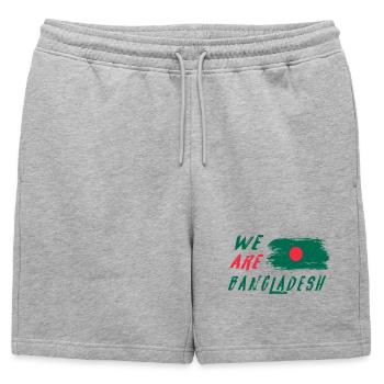 Nous sommes le Bangladesh - Short de survêtement homme premium - gris chiné - Devant - AI Model Male 178 light (178cm)
