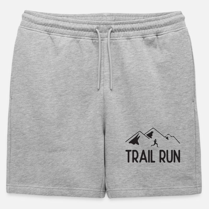 Trailrun - Männer Premium Organic Sweatshorts - Grau meliert