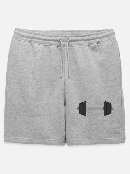 Haltère - Short de survêtement homme premium - gris chiné
