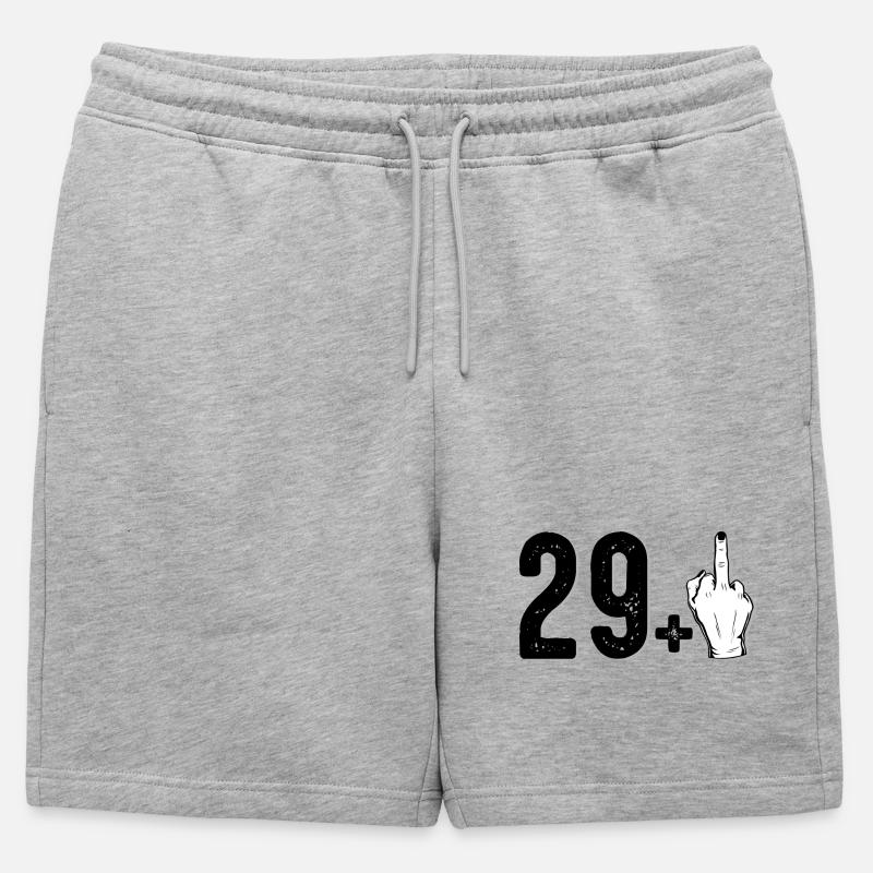 2014 Mutiges Mittelfinger-Graffiti - Männer Premium Organic Sweatshorts - Grau meliert