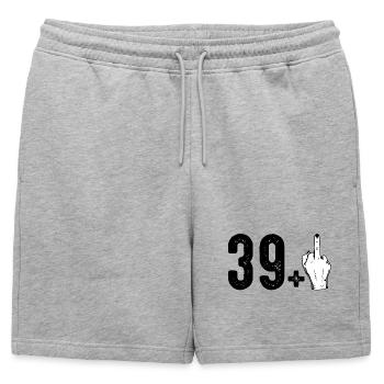 30+ Graphique du majeur - Short de survêtement homme premium - gris chiné - Devant - AI Model Male 178 light (178cm)