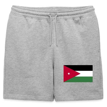 Drapeau national de la Jordanie - Short de survêtement homme premium - gris chiné - Devant - AI Model Male 178 light (178cm)