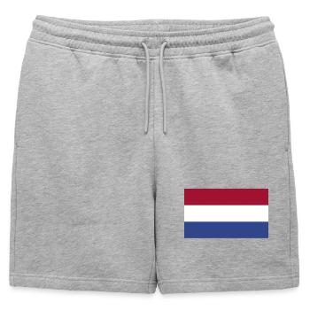 Drapeau national des Pays-Bas - Short de survêtement homme premium - gris chiné - Devant - AI Model Male 178 light (178cm)