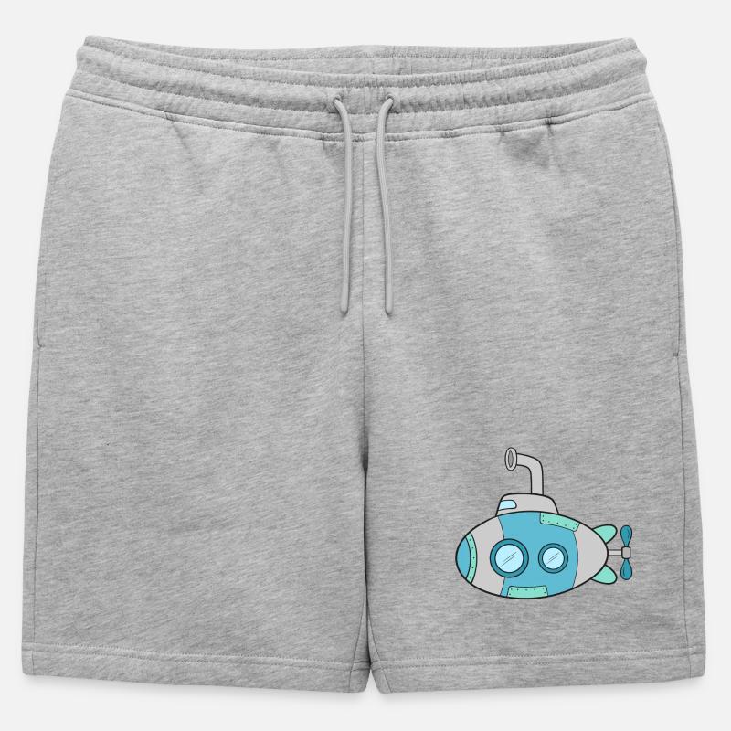 U-Boot - Männer Premium Organic Sweatshorts - Grau meliert