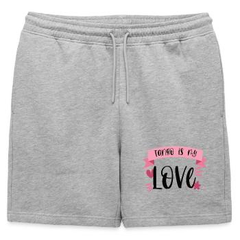 Le tango est mon amour! Cadeau de danse de danseur - Short de survêtement homme premium - gris chiné - Devant - AI Model Male 178 light (178cm)