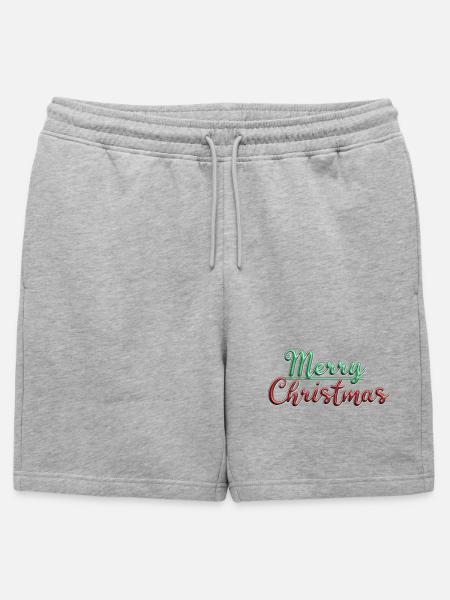 Merry Christmas - Mens' Premium Organic Sweatshorts - heather grey