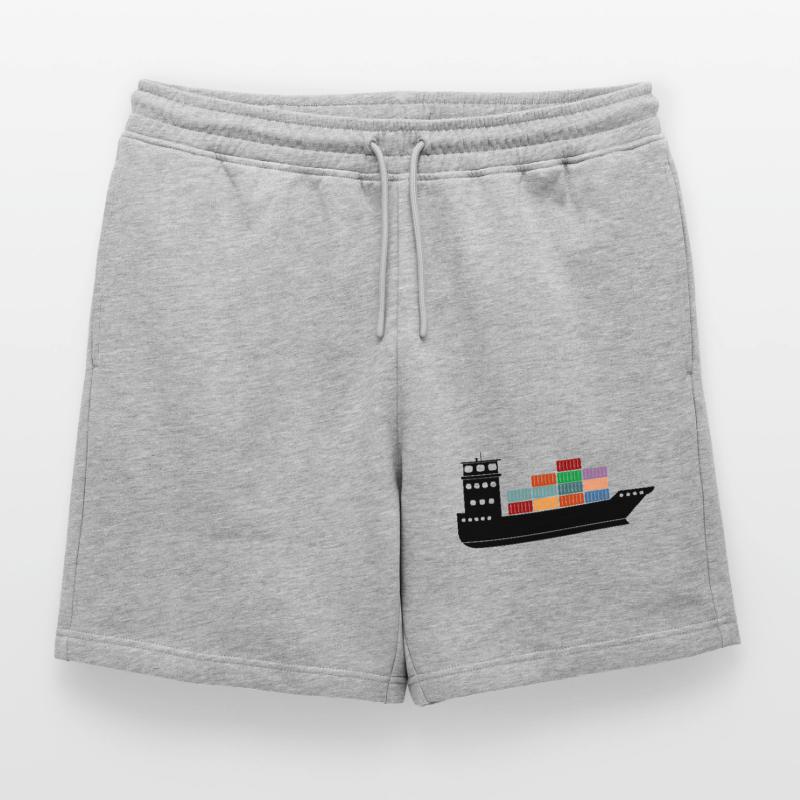 Seecontainerschiff oder Boot mit Containern Männer Premium Organic Sweatshorts